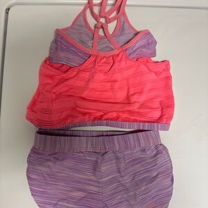 Free Country Pink and Purple Kids Swim Bikini